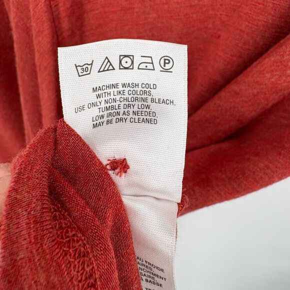 Anthropologie Vanessa Virginia Dayla Tie-Front Tunic Size XS Orange Red Rust - Picture 10 of 10